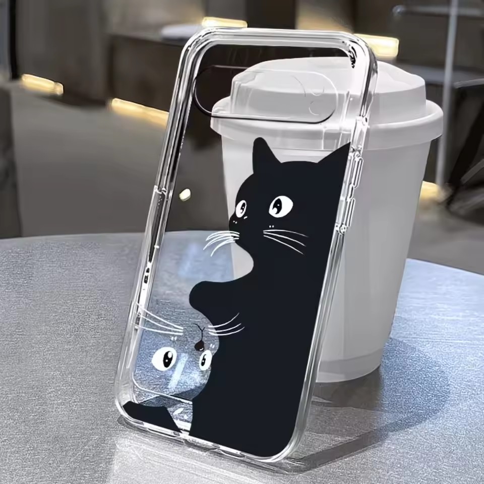 Google Pixel 9 - Милый прозрачный мягкий чехол с рисунком