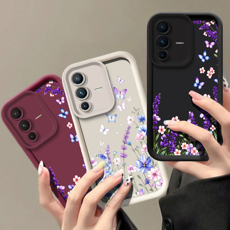 Vivo V40 - Чехол для телефона с узором «Лавандовая